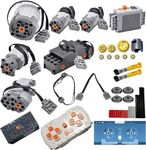 40Pcs Power Function Kit Set Motor Battery Bluetooth-Remote-Control Receiver Train Adjustable Speed Motor Parts, Building Blocks Bricks Motor Power Pack APP Module DIY Compatible with Lego