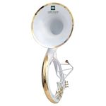 Indian Musical Instrument Chrome Finish 24" King Size Sousaphone Brass BB Big Bell Tuba With Mouth Piece and Carry Bag (White Gold)