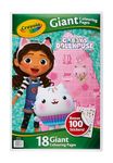 CRAYOLA Giant Colouring Book - Gabby's Dollhouse | 18 Pages of Gabby's Dollhouse Colouring Fun | Includes 100 Stickers | Ideal for Kids Aged 3+