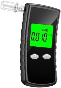 2025 Upgraded Breathalyzer,Breathalyzers for Alcohol with LCD Digital Display,Alcohol Breathalyzer Tester for Home Use,Portable Breathalyzer with 10 Mouthpieces and Carrying Case (Black)