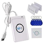 HFeng 13.56MHz RFID Copier Card Reader Writer NFC Programmer USB + Free SDK Software +5pcs S50 MF Cards + 5pcs UID Writable Keyfobs ACR122U