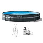 INTEX 26339EH Ultra XTR Deluxe Above Ground Swimming Pool Set: 24ft x 52in – Includes 2800 GPH Cartridge Sand Filter Pump – SuperTough Puncture Resistant – Rust Resistant – Easy to Assemble