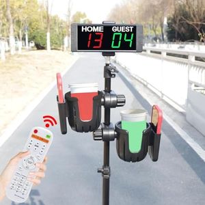YZ Digital Cornhole Scoreboard with Drink Holder Set, Electronic Scoreboard with Remote, Cornhole Accessories Score Keeper with Phone and Drink Holders for Outdoor Games, Backyard Cornhole&Lawn Game