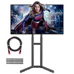 Suptek TV Floor Stand Against The Wall for 32-70 inch TVs LED LCD Screens Height Adjustable TV Cart (ML5273-2)