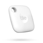 Tile Mate Bluetooth Item Finder, 1 Pack, 60m Finding Range, Compatible with Alexa & Google Home, iOS & Android Compatible, Upto 3 Years of Battery, Find Your Keys, Remotes & More, White