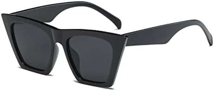 Long Keeper Gafas De Sol Mujer Ojo De Gato Retro, Moda Gafas Sol Vintage Lentes Cuadradas Ojos Gato UV400 Gafas de Sol para Mujer