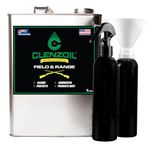 Clenzoil Field & Range Gun Oil | One Gallon | Cleaner Lubricant Protectant [CLP] | Multi-Purpose Gun Cleaner and 3 in 1 Oil | Gallon Jug w/Two Empty Spray Bottles & Funnel