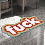 COMBLUE Funny Rug,Orange Funky Rugs