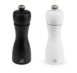 Peugeot PM24260 Tahiti Black Matte Pepper Mill and White Matte Salt Mill Set 6 Inch (White and Black Matte)