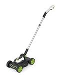 Gtech SLM50 Small Lawnmower | Cordless Electric Lightweight Grab and Go | 2 Cutting Heights | 5200 RPM 10 Inch Width | 18 V | 30 mins Runtime, Grey/Green/White