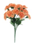 Fourwalls Artificial Decorative Carnation Flower Bunches (18 Flower Heads, 50 cm Tall, Peach)