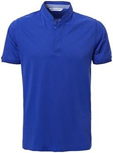 RA Rajiva Agrawal Men’s Short Sleeves Mandarin Collar T-Shirt Blue