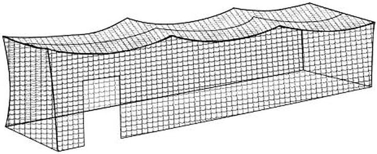 Aoneky Nylon Baseball Batting Cage Netting - NET ONLY - Not Include Poles and Frame Kits - 10x10x35ft / 12x12x55ft - Small Pro Garage Softball Batting Cage Net (12x14x70ft(HxWxL), NET ONLY)