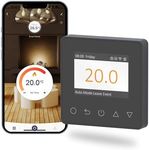 Digital Proframmable Thermostat for Electric Floor Heating Underfloor Heating Thermostat Smart Temperature Controller Black with WIFI