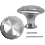 CHEF TIME 30 Packs Kitchen Cabinet Knobs Brushed Nickel Silver - Pull Hardware Handle, Drawer knobs for Kitchen Cupboard Door, Bedroom Dresser Drawer, Bathroom Wardrobe Hardware with Long Short Screws