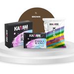 KADAM (LABEL) Pakka Rang Fabric Dye Colours|10 Sachets Of Shade 11 Brown Colour With 5 Sachets Of Dyfix Colour Fixer Liquid|Fabric Dye Colours For Old Clothes And Faded Jeans|Permanent Fabric Dyes