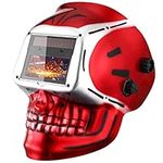 DEKOPRO Welding Helmet Auto Darkening Welder Mask True Color Welding Helmets Solar Power Caretas Soldar (Skull Design)