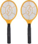 2 Pack Bug Zapper Electric Fly Swatter Zapper - Indoor Outdoor Zapping Racket for Pest Control - Safe to Touch with 3-Layer Safety Mesh