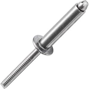 20Pcs Stainless Steel Extra Long Pop Rivets - 1/4" Diameter Heavy Duty, Open-End Blind Rivets, Corrosion-Resistant & High Shear Strength (1/4"x1-3/8")