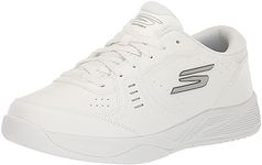 Skechers Men's Viper Court Smash-Athletic Indoor Outdoor Pickleball Shoes | Relaxed Fit Sneakers, White, 14 X-Wide