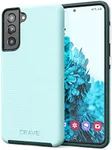 Crave Dual Guard for Galaxy S21 Case, Shockproof Protection Dual Layer Case for Samsung Galaxy S21, S21 5G (6.2 inch) - Aqua