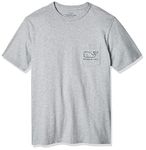 Vineyard Vines Men's Short Sleeve Vintage Whale Pocket T-Shirt, Heather Gray, Small