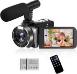 Video Camera, Camcorder 2.7K 30FPS, 16x Digital Zoom YouTube Camera, Infrared IR Night Vision Camcorder Camera, 3.0" 270° Rotating Screen LED Vlogging Camera,2 Batteries with Microphone