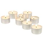 Stonebriar DTL-100-8 Long Burning Tealight Candles, 8 Hours, White, Unscented, 100 Pack