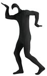 Gaoin Men's and Women's Face Open Zentai Lycra Spandex Bodysuit (Large, Black)