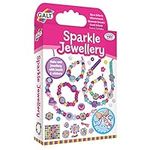 Galt Sparkle Jewellery - Childrens Necklace and Bracelet Making, Craft Kit for Kids - Fun Activity Pack with Colourful Beads and Stickers, Encourages Creativity and Motor Skills - Ages 5 Years Plus