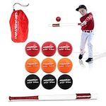 PowerNet Sweet Spot Training Bat + Baseball 2.8" Progressive Weighted Ball 9 Pack Bundle | 27" w/PRO | Focus on Follow Through and Form | Build Strength and Muscle | Enhance Hand-Eye Coordination