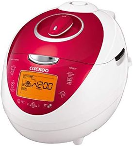 CUCKOO 6-Cup Pressure Rice Cooker & Warmer, Multi-Functional, Slow Cooker, Brown, GABA, 16 Menu Options, Timer (CRP-N0681F) Red