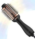 TYMO Hair Dryer Brush Blow Dryer Brush in One, 4 in 1 Ionic Hairdryer and Styler Volumizer with Oval Titanium Barrel, Hot Air Straightener for Smooth Frizz-Free Blowout, Gold