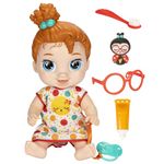 Baby Alive Lil Dreamer Dottie Doodle Sleepy Baby Doll Set, Red Hair, Fun Sleepover Theme, Preschool Toys for Girls & Boys 3 Years & Up