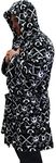 The Nightmare Before Christmas Jack Skellington Adult Plush Hooded Fleece Robe (Small/Medium, Black)