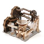 Hallisun 3D Wooden Puzzles for Adults, Marble Maze Run Model DIY Building Kits Block Craft, Rollercoaster Mechanical Gear Kit Hobbies Toys Valentines Birthday for Hobbyist, 196 PCS