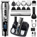 Ceenwes Beard Trimmer Hair Clippers Professional Mens Grooming Kit Cordless Waterproof Nose Trimmer Body Gifts for Men