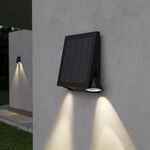 Lifelong Solar Outdoor Wall Light | 800 Lumens Dual Head, 2000mAh Battery, 4 Lighting Modes | LED Light for Garden, Balcony, Wall, Patio, Terrace, Camping Accessories| IP44 Solar Panel