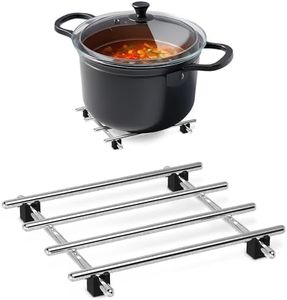2Pcs Stainless Steel Trivet Instant Pot - 7 by 7-inch Stainless Steel Pot Stand Kitchen Trivets for Hot Dishes - Cast Iron Trivet for Wood Stove Trivet Runner - Trivets for Kitchen Counter Pot Holder