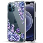 iPhone 12 Pro Max 5G Case, RANZ Anti-Scratch Shockproof Series Clear Acrylic + TPU Bumper Protective Case for iPhone 12 Pro Max (6.7 inch) [2020 Released] - Lavender