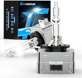 TechWizHub D3S HID Bulbs, 6000K Cool White 35W High/Low Beam, Replacement 66340 42403 42302 42302C1 Xenon Bulbs, Aluminum Stents Base, Pack of 2