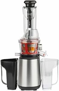 H.Koenig GSX22 Estrattore verticale di frutta e verdura Vitamina + Slow Juicer senza BPA- Bocca larga da 82mm-3 Filtri per succhi liquidi o spessi e sorbetti- Spremitura lenta 60 giri al min, 400 W