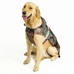 Super Pets Double layered Dog Raincoat Waterproof Polyester Snow Coat With Adjustable Waist & Hoodie(Camouflage, 4XL)