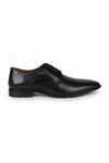 Louis Philippe Men's Formal Black Patterned Leather Derby Euro- 43