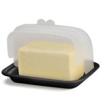 Signoraware Butter Dish with Lid – Butter Holder with Lid for 2 Butter Sticks – BPA-Free and Dishwasher-Safe – Unbreakable Butter Container – One-Hand Opening – Ideal for Counter, Fridge, Picnic