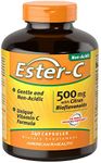 American Health Ester-C with Citrus Bioflavonoids Capsules - Gentle On Stomach, Non-Acidic Vitamin C - Non-GMO, 500 mg, 240 Count (Pack of 1), 120 Servings