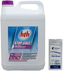 HTH Stop-Calc Liquide - 5L | Anti-Calcaire - Séquestrant Calcaire + 10 Tests HPS OFFERTS 6 en 1