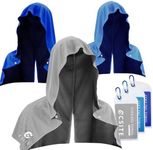 CSITE 3 Pack Cooling Hoodie Towels for Neck and Face, UPF 50 Sun Protection & Instant Cooling, Ice Towels for Hot Weather, Soft Breathable Towel for Sport, Work Out, Gym, Camping & More Activities