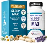 Dr. Nandi’s Sleep Max Natural Sleep Aid – Magnesium, GABA, 5-HTP & Taurine – REM Sleep & Deep Sleep Supplement Without Melatonin – Non-Habit Forming Vegan Herbal Sleep Aid – Non-GMO – 60 Capsules