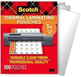 Scotch Thermal Laminating Pouches, for Use with Thermal Laminators, 8.9 x 11.4 Inches, Letter Size Sheets, 100 Count